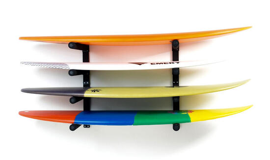 SURF SYSTEM - Support Mural Quadruple Rack (Shortboards, Longboards, SUPs)