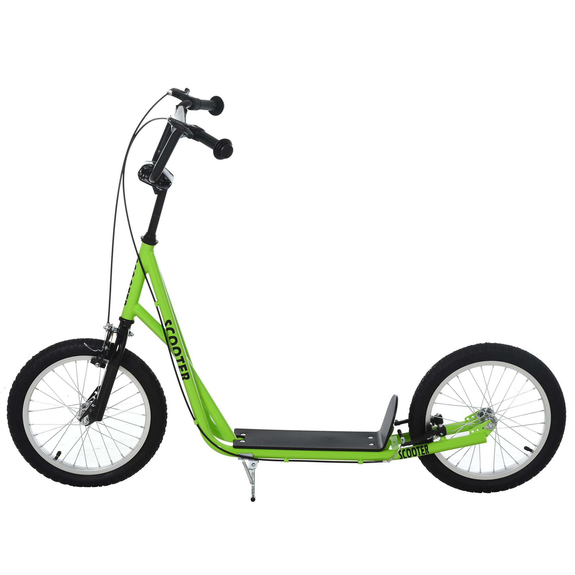 Trotinete 139x58x90-96 cm verde HOMCOM 4/5