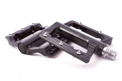 Bmx pedalen acme 9/16 inch s/b aluminium zwart khebikes