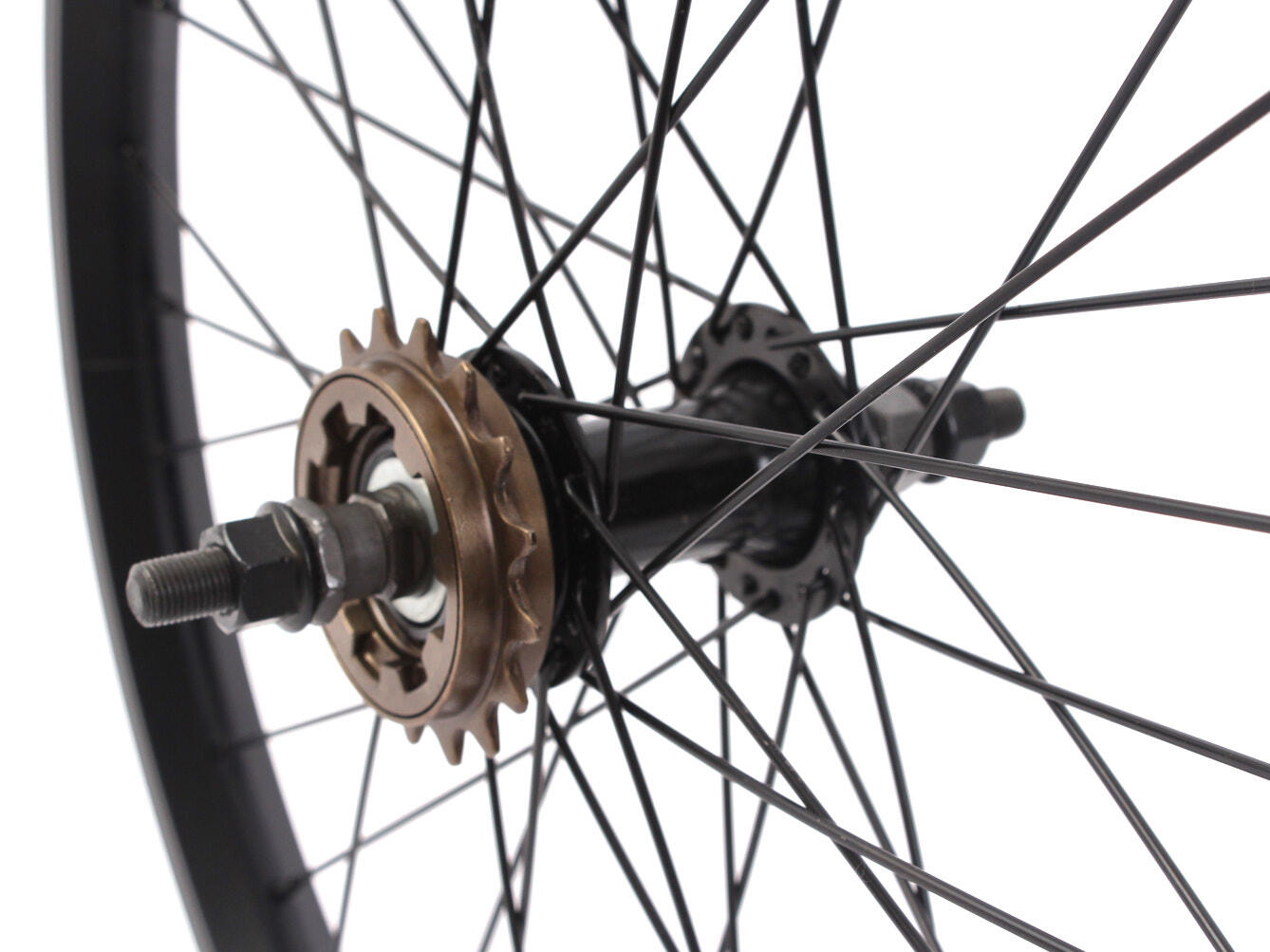 BMX ROUE ARRIÈRE NOIRE 20" 10MM KHEBIKES 2/3