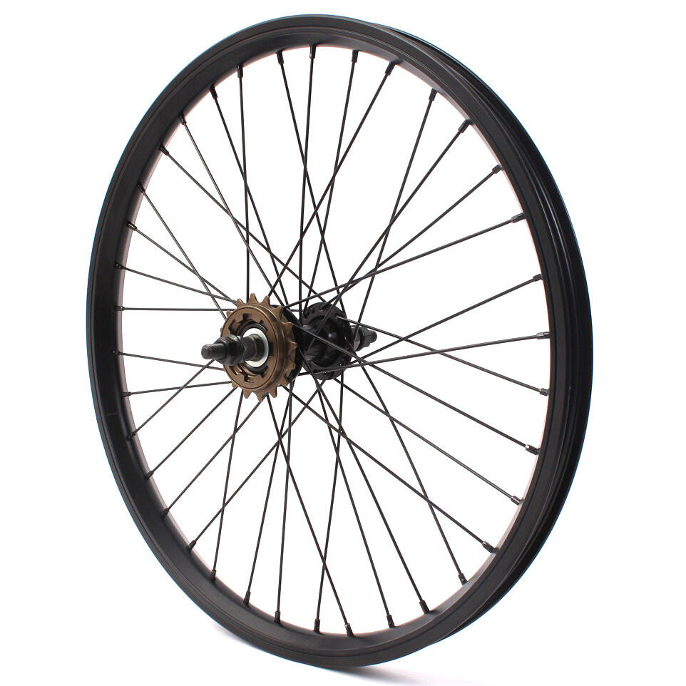 BMX REAR WHEEL, BLACK, 20", 10MM, KHEBIKES