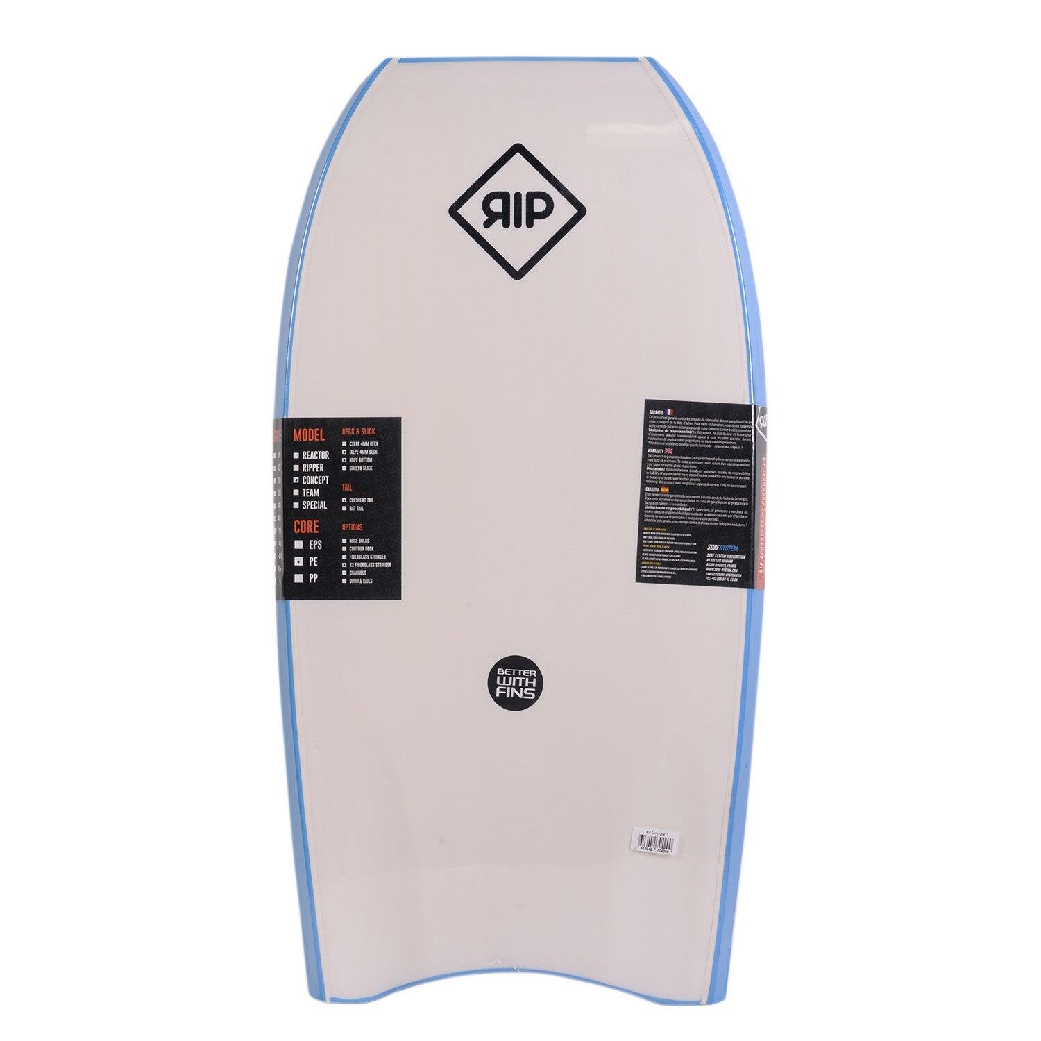 RIP Bodyboard - Concept (PE) Stringer - Blue / White 2/2