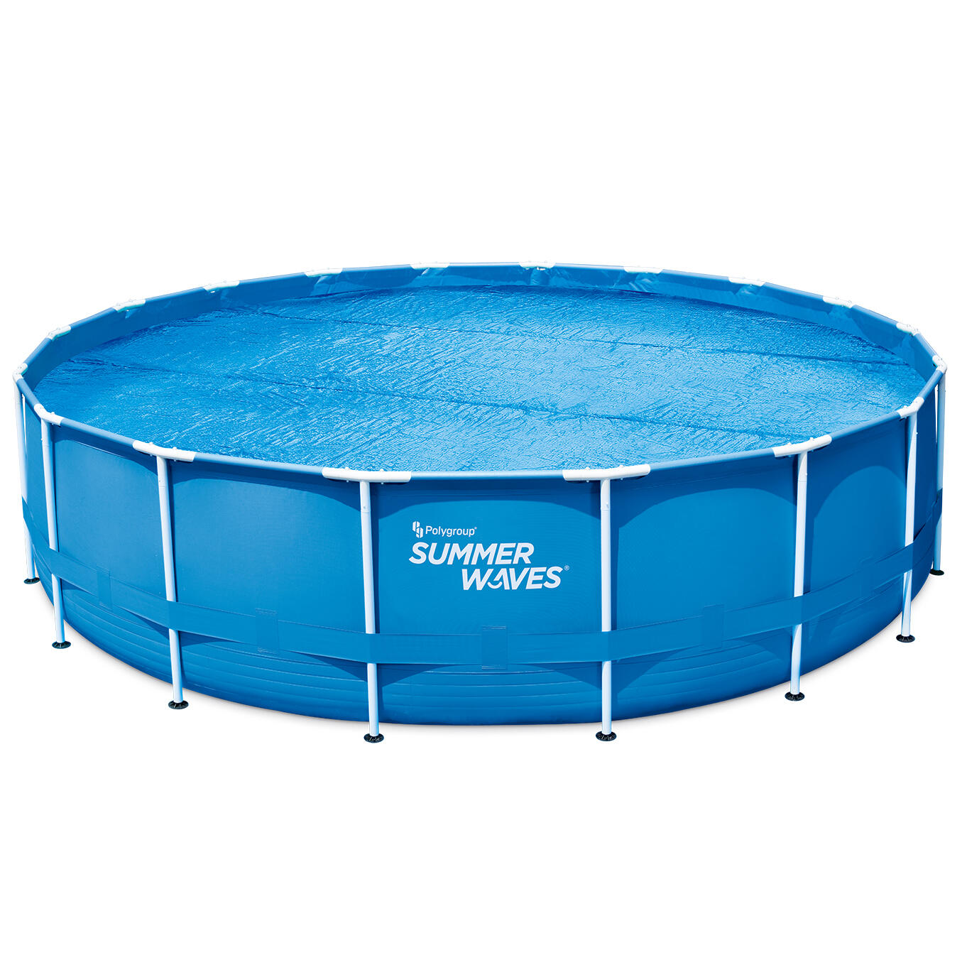 Summer Waves - Bâche À Bulles Summer-waves Ronde Bleue Pvc Anti-uv - Bâche Piscine - Bleu - Decathlon