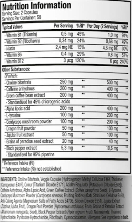 Formula di estratto di erbe - Hydroxycut Hardcore Super Elite - 100 Capsule 3/6