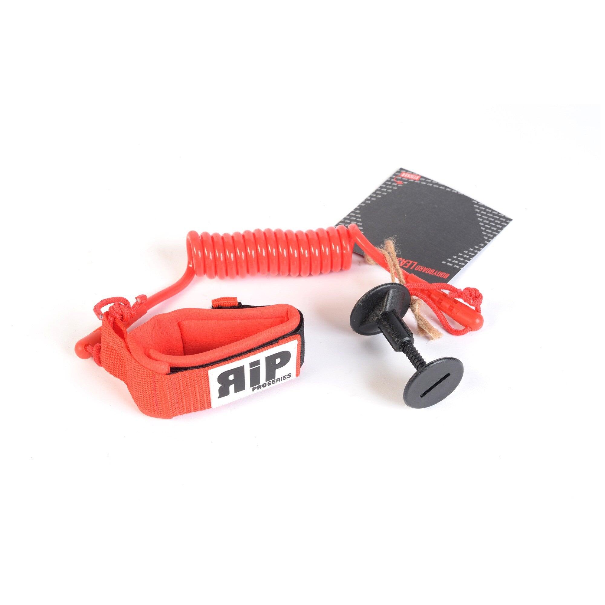 RIP - Trela ​​de pulso para bodyboard sem giro - Vermelho Neon 2/2