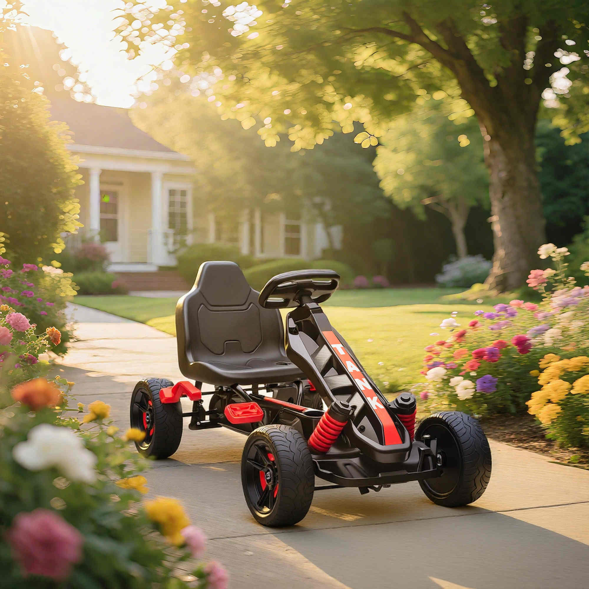 Kart a Pedais para Crianças com Travão vermelho 2/5