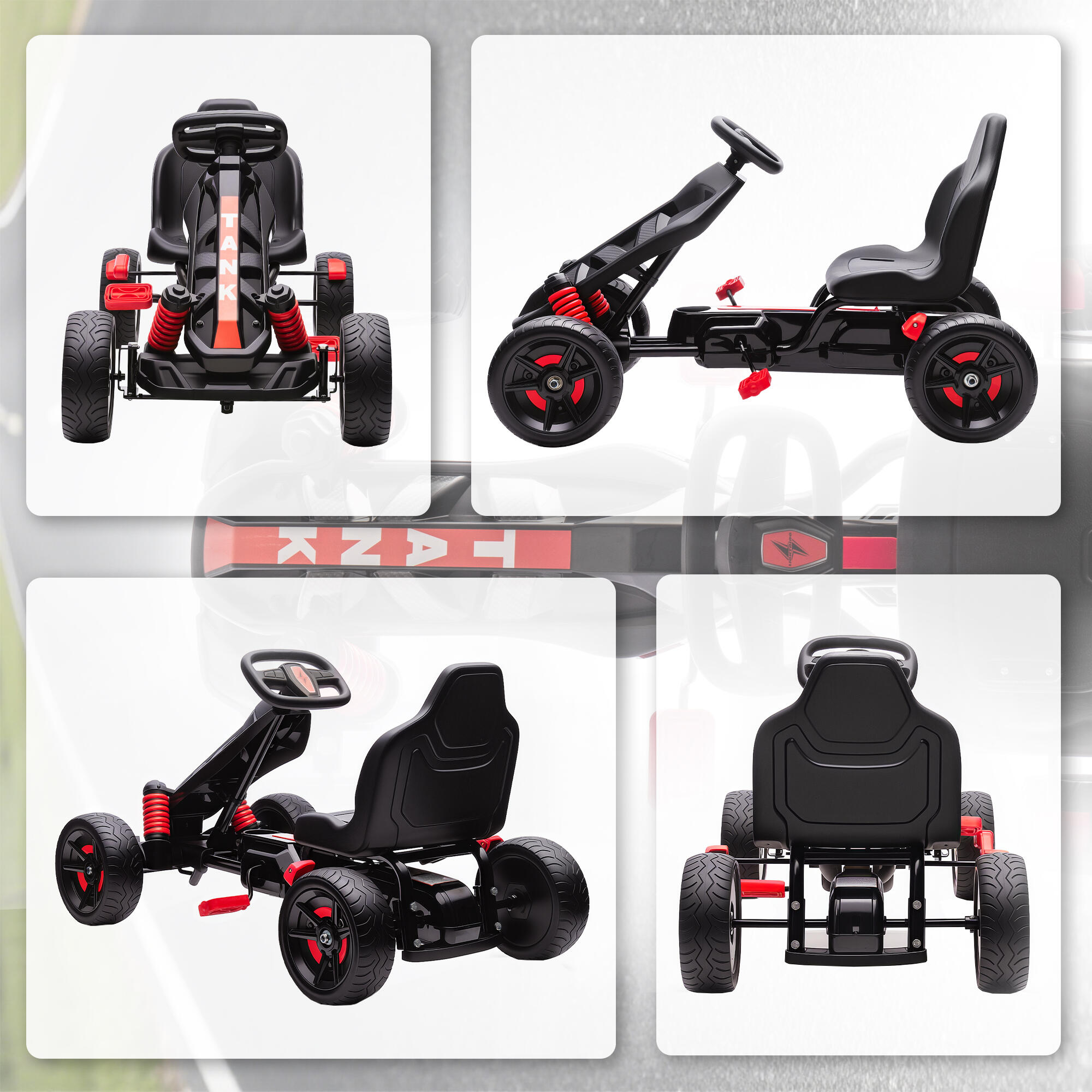 Kart a Pedais para Crianças com Travão vermelho 5/5