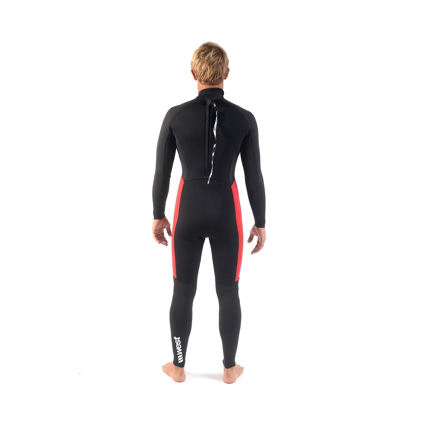 WEST - Combinaison surf - Enforcer-S Back zip 3/2mm - Black / Red 2/2