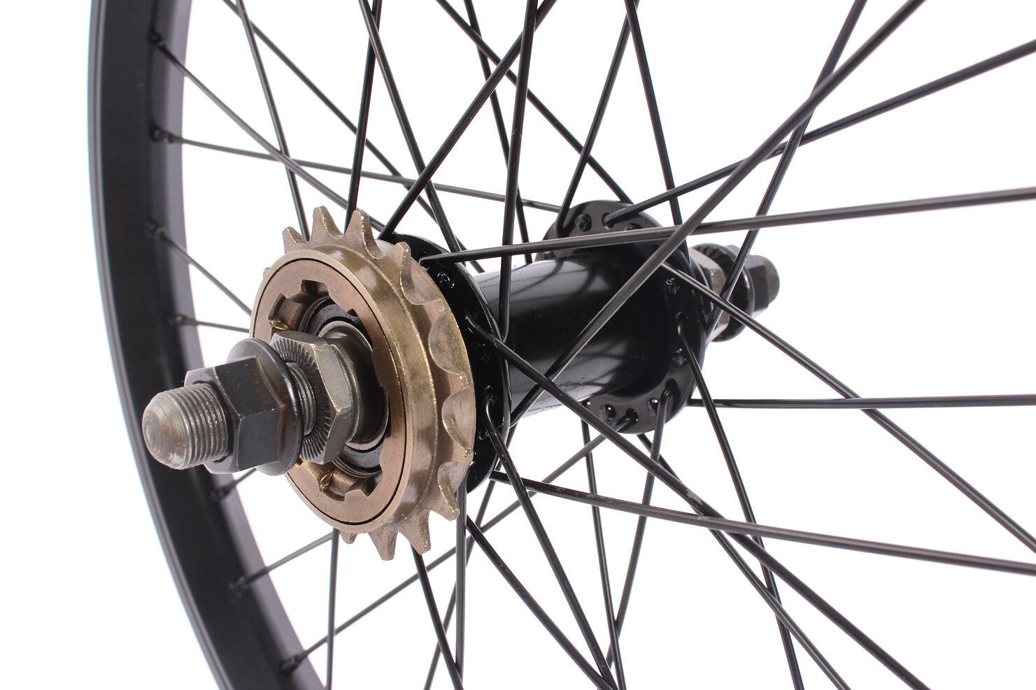 RUEDA TRASERA BMX BLAZE NEGRA 18" 14MM KHEBIKES 2/4