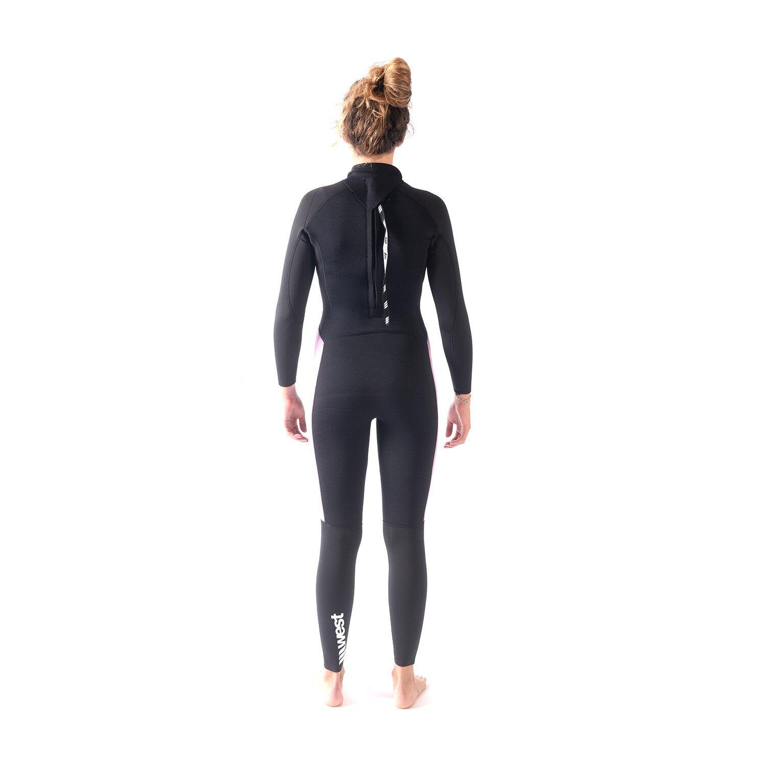 WEST - Traje de surf para mujer - Enforcer Lady 3/2mm back zip - Negro / Rosa 3/5