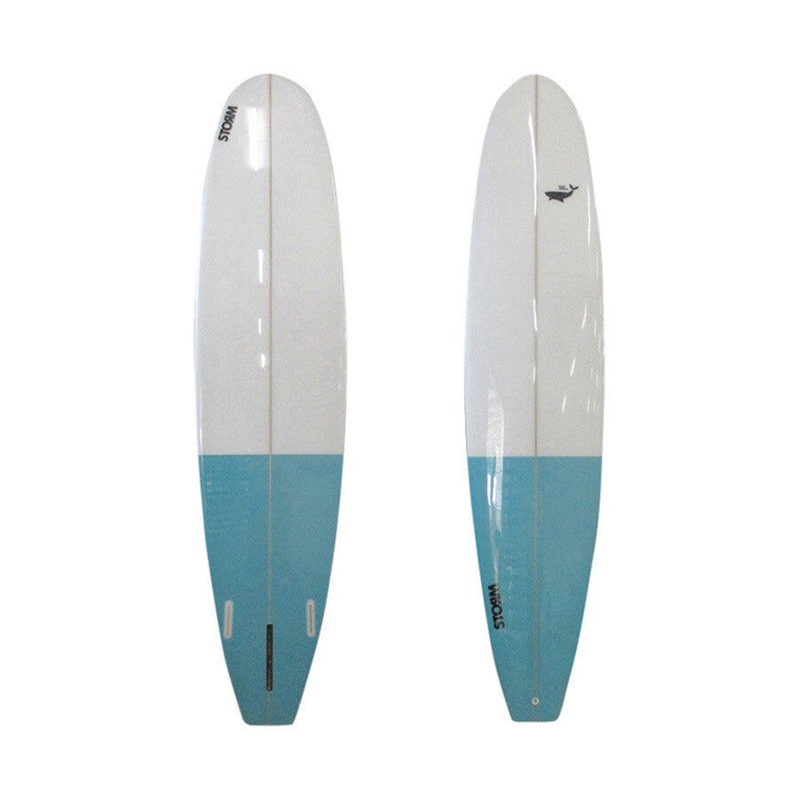 Storm - prancha de surf - longboard - 8'0 - baleia azul - azul / branco