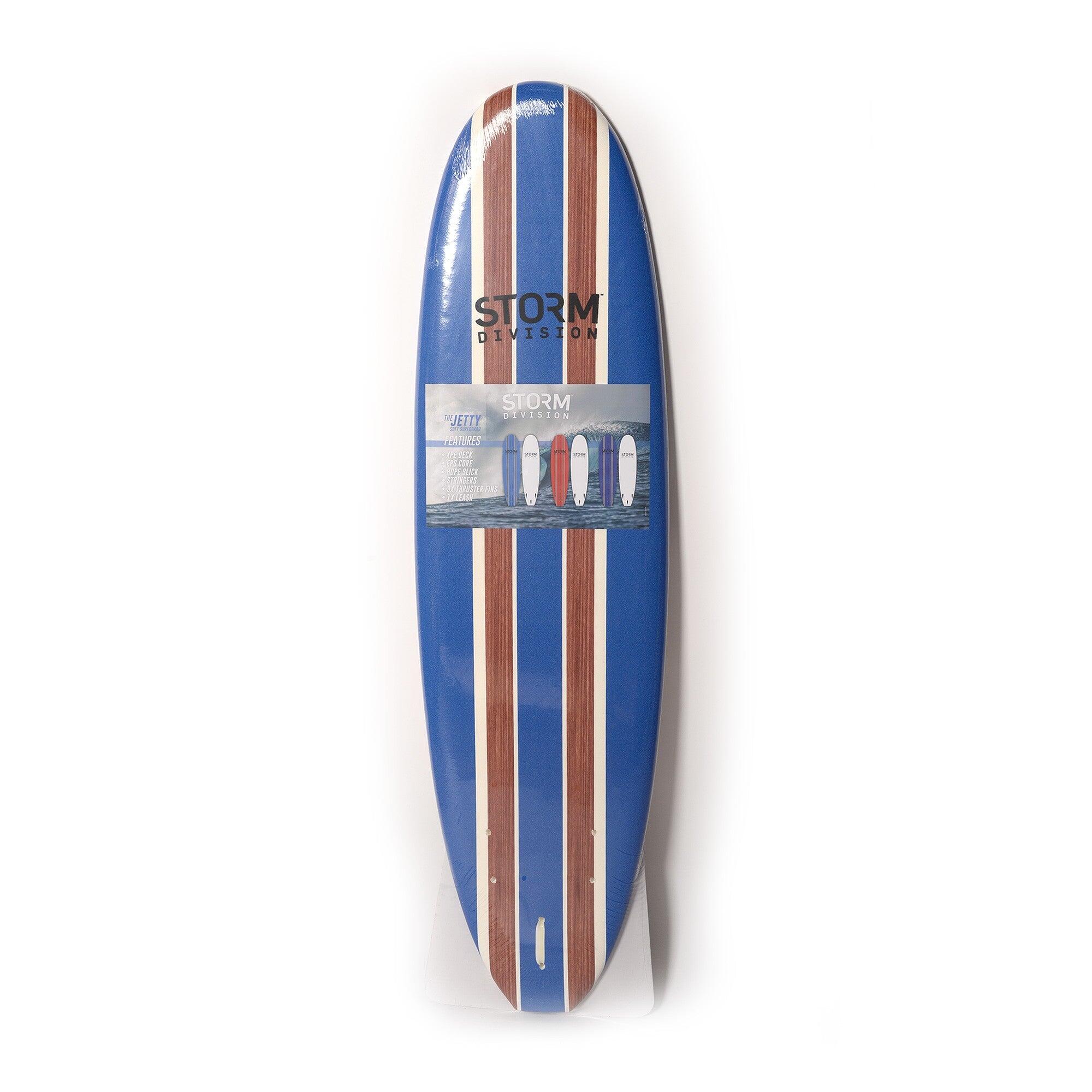 Storm - Storm Division - Jetty Softboard - Planche De Surf En Mousse - 6'2 - Dark Blue - Planche De Surf - Bleu|marron - 6'2 - Decathlon