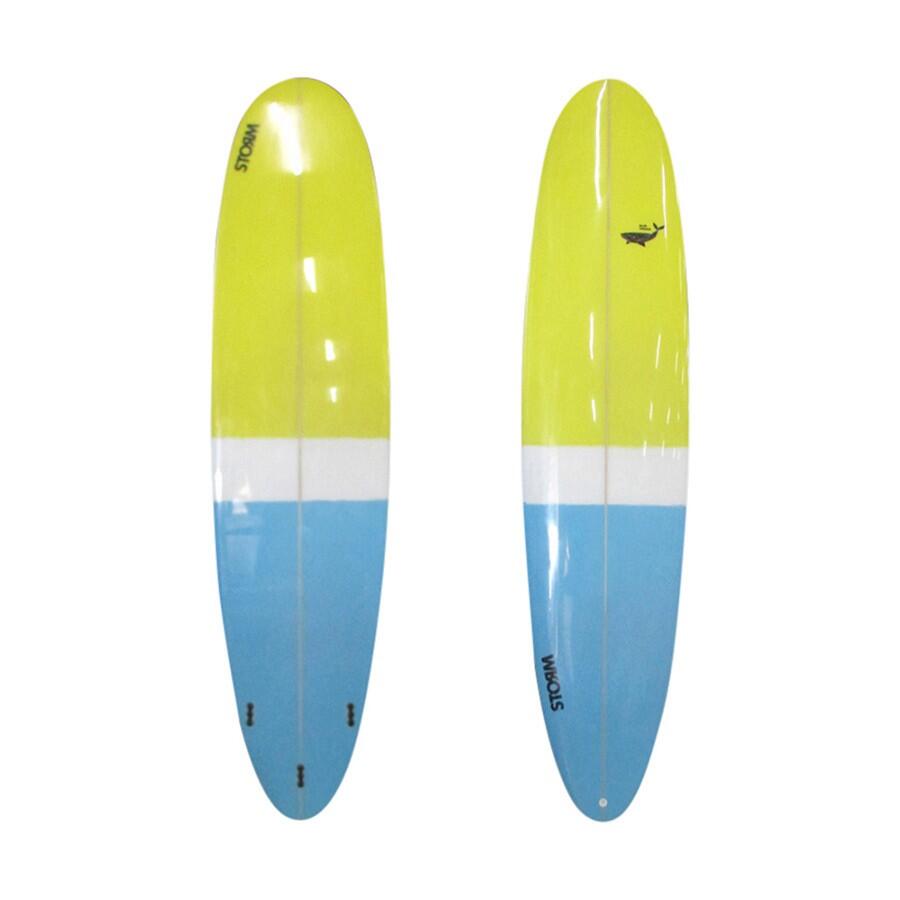 Storm - prancha de surf - longboard - 8'0 - baleia azul - azul / amarelo