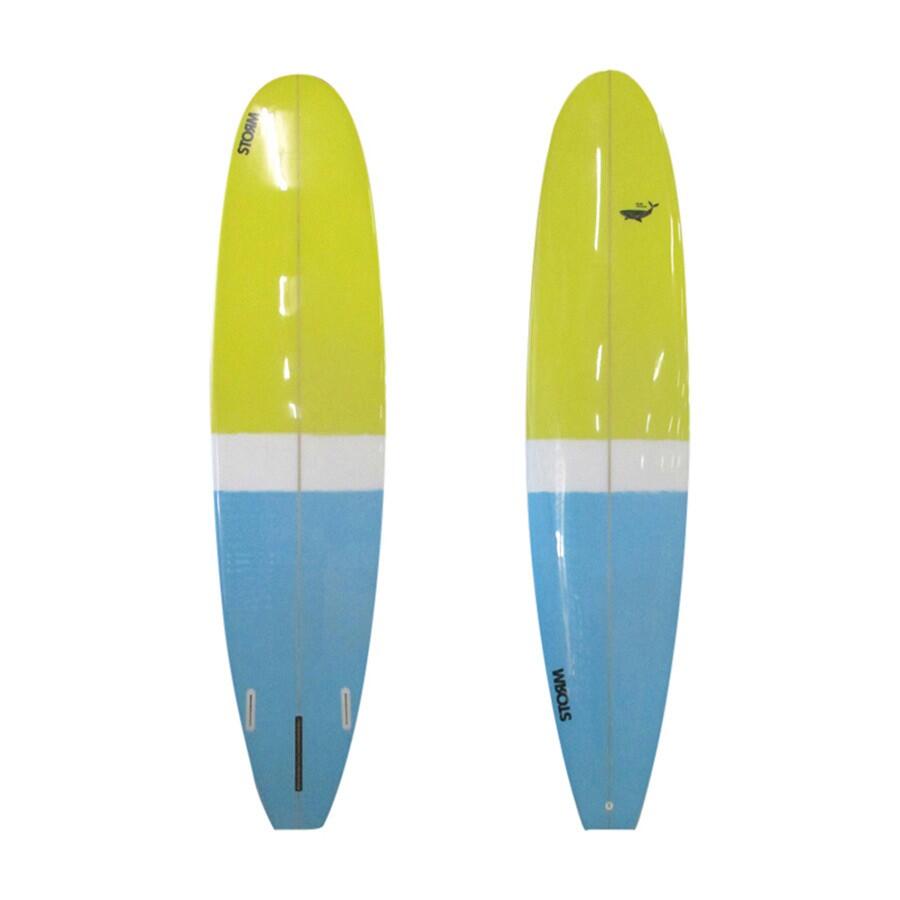 STORM STORM - Prancha de surf - Longboard - 9'0 - Blue Whale - Azul / Amarelo