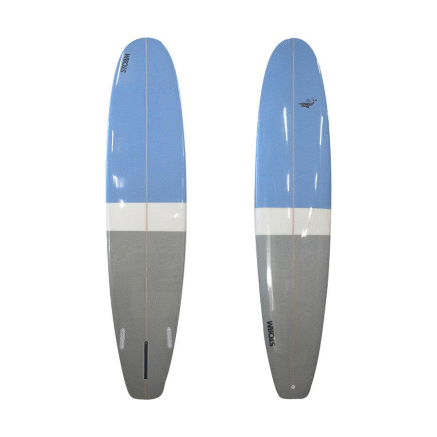 STORM STORM - Prancha de Surf - Longboard - 9'0 - Baleia Azul - Cinza / Azul