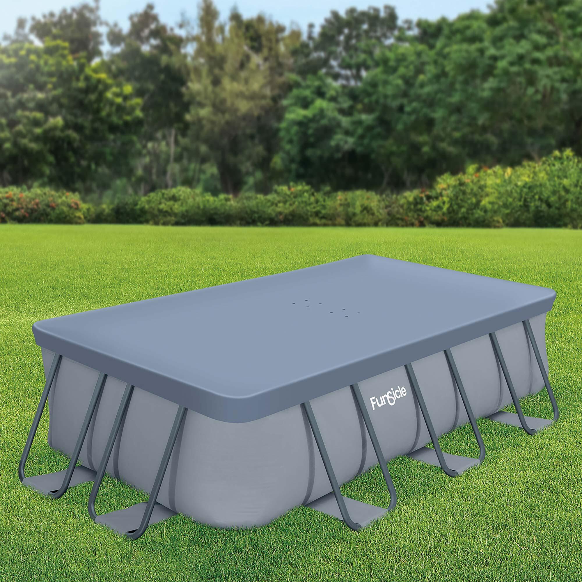 Bâche rectangulaire Funsicle pour piscine tubulaire 4 x 2 m 2/4