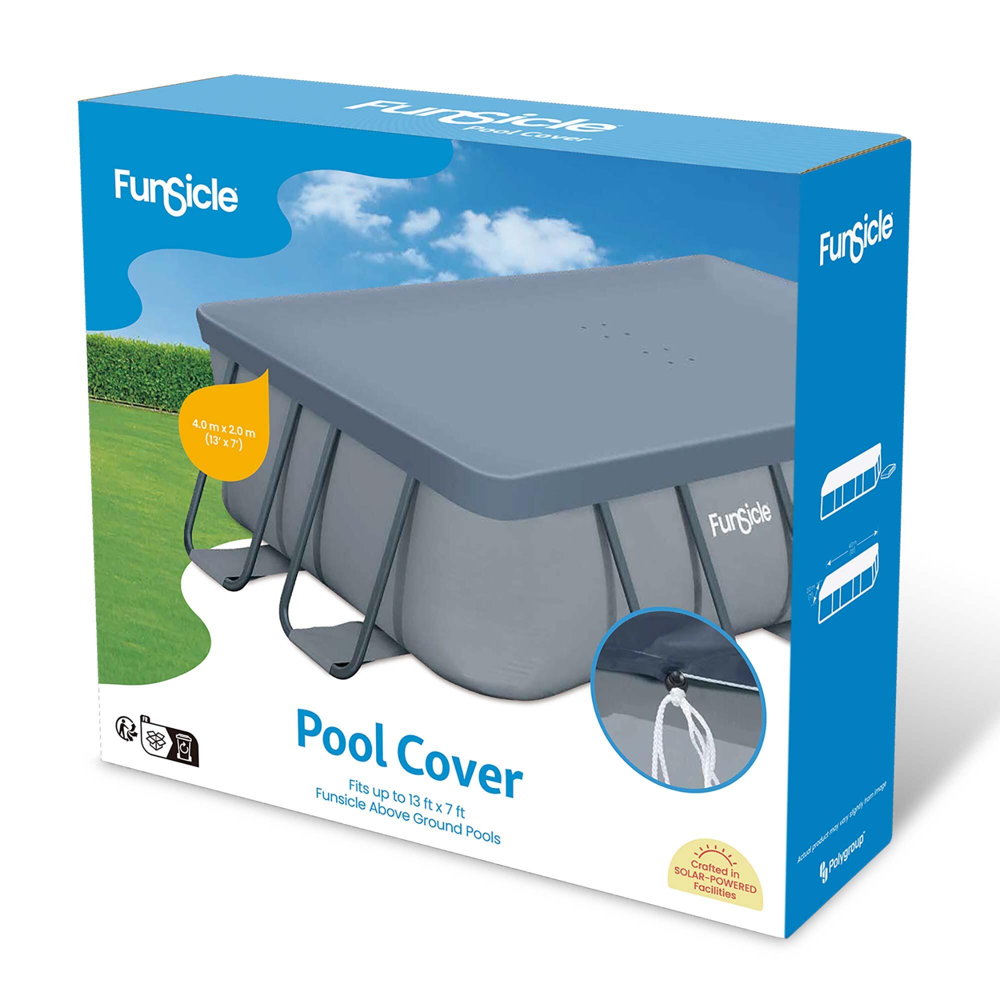 Bâche rectangulaire Funsicle pour piscine tubulaire 4 x 2 m 4/4