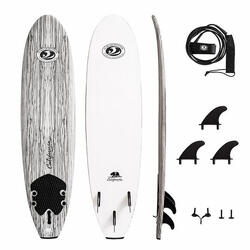 CBC - Planche de Surf Mousse - Softboard 7'0 - Wood / White