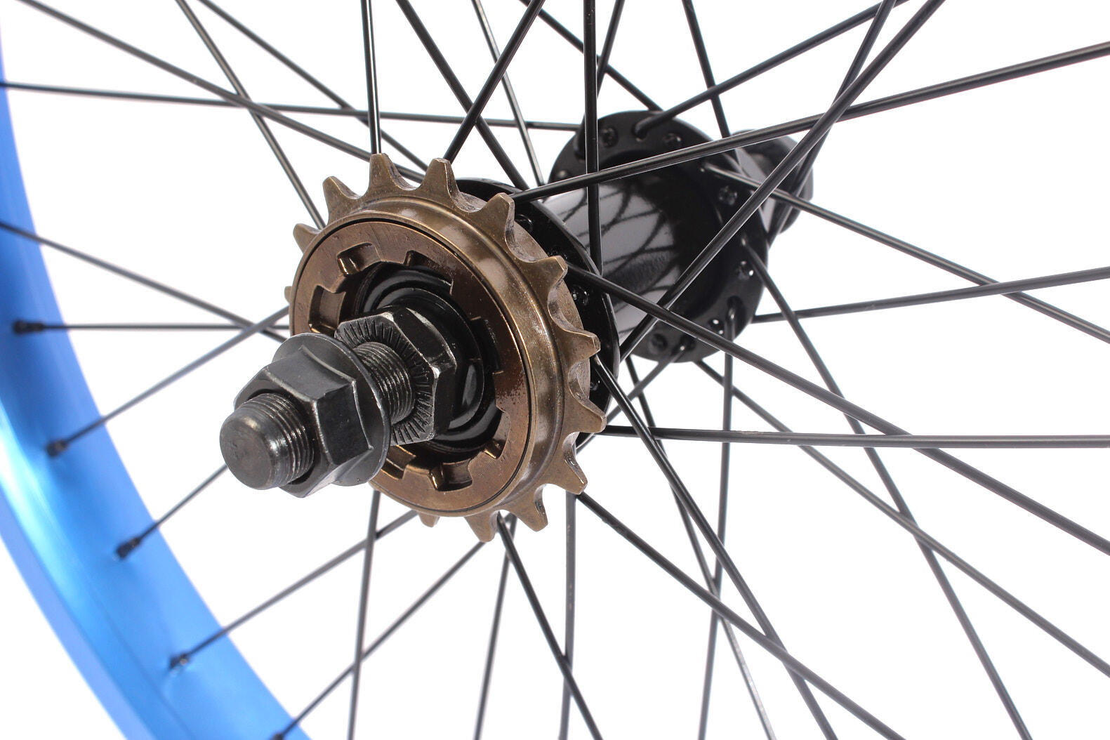 BMX RUEDA TRASERA AZUL 20" 14MM KHEBIKES 2/4
