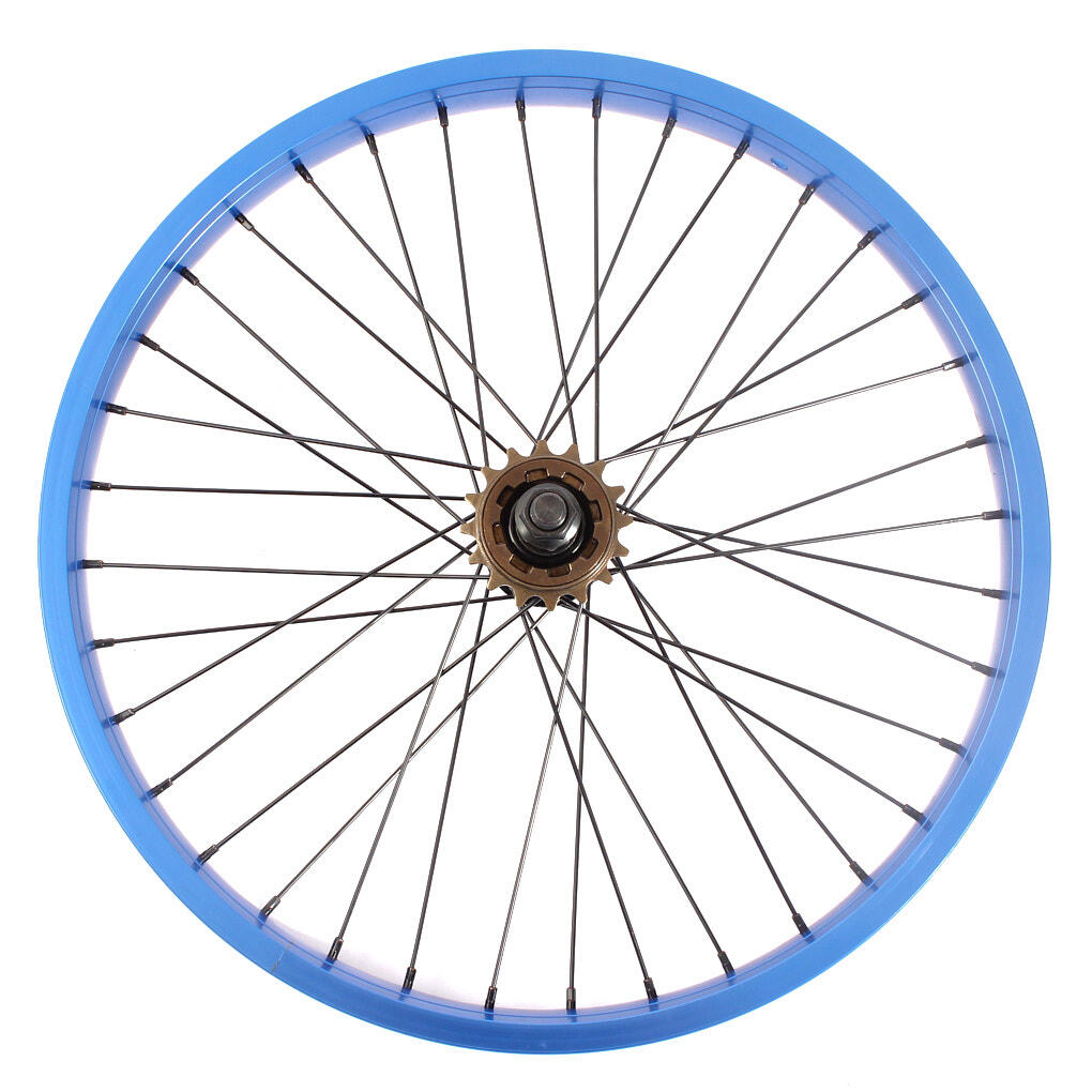 BMX RUEDA TRASERA AZUL 20" 14MM KHEBIKES 4/4
