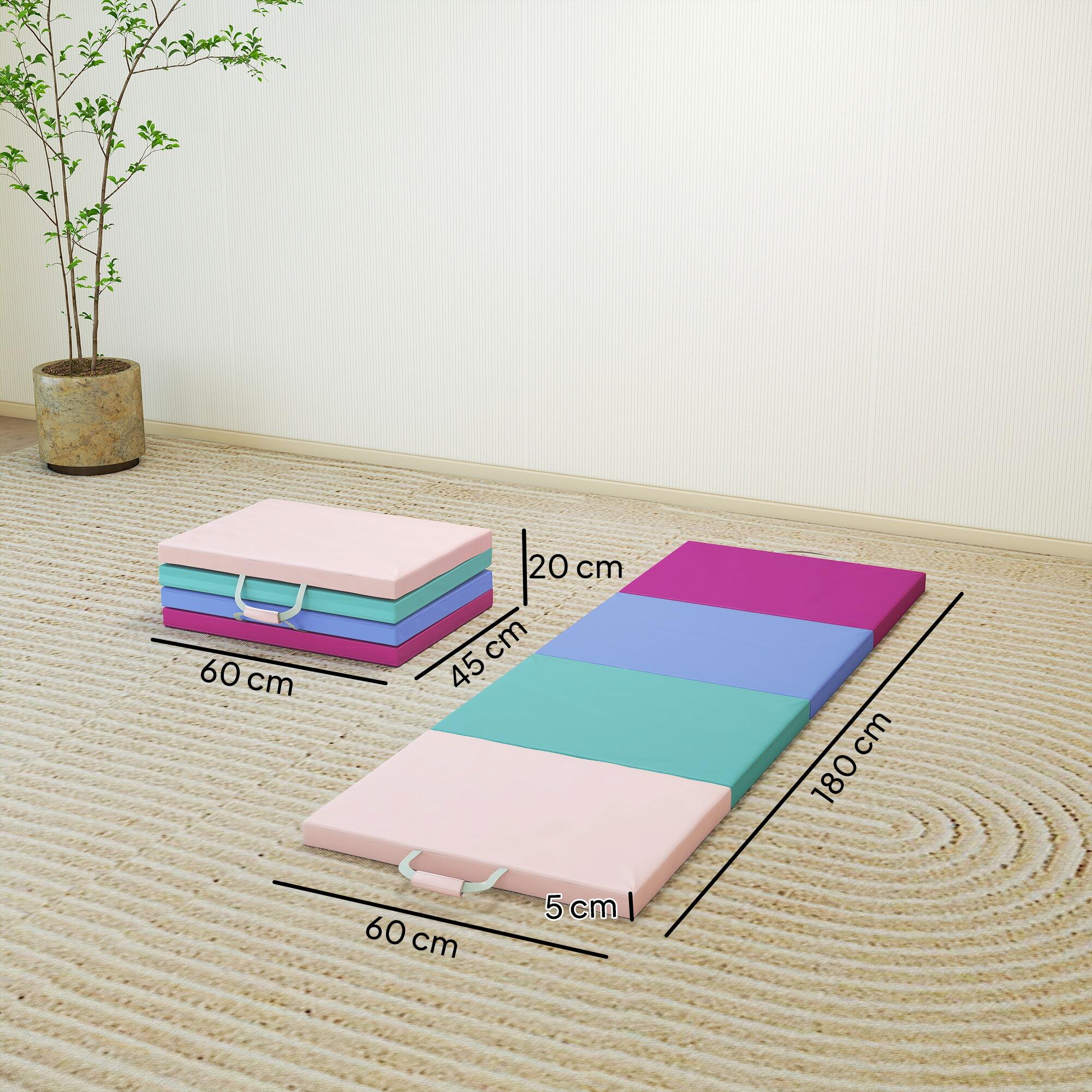 Tapete de ginástica 180x60x5 cm multicor SPORTNOW 3/5
