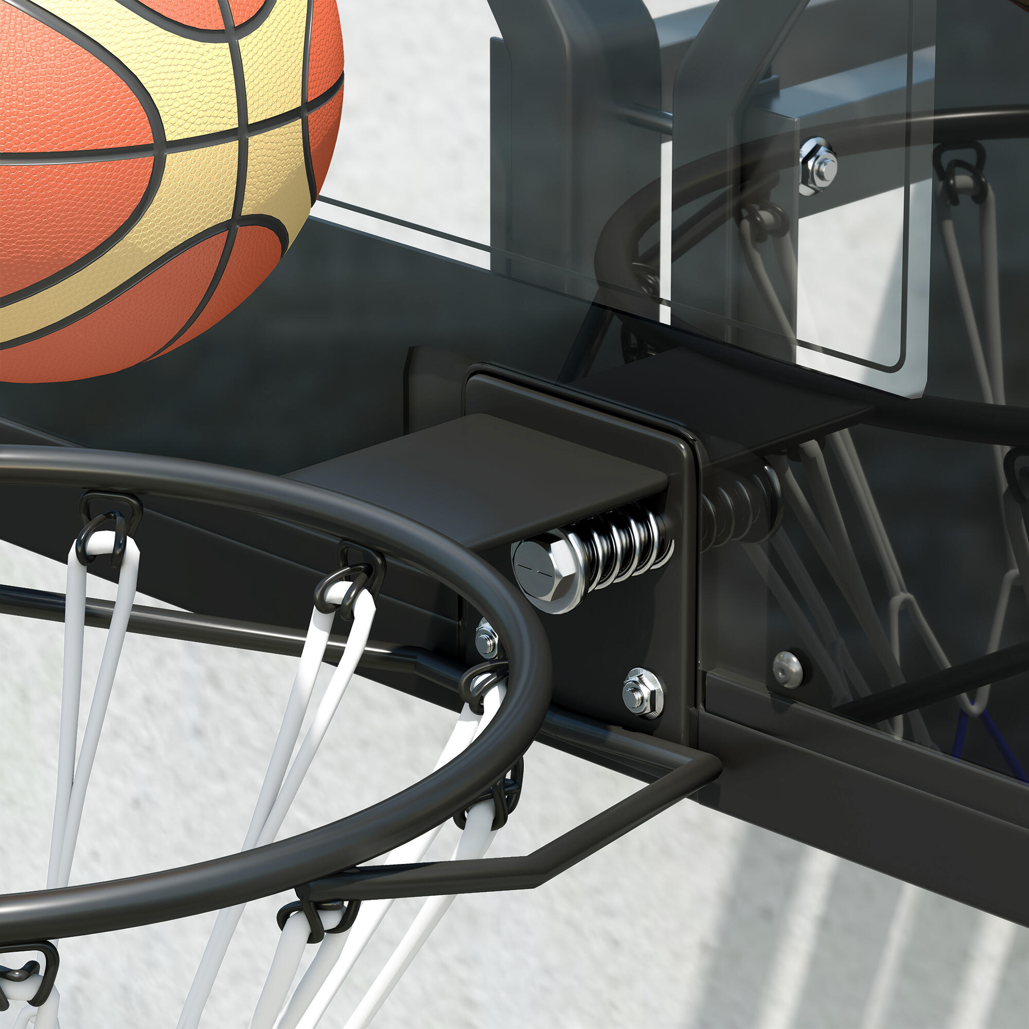 Tabela de basquetebol 110x75 cm preto SPORTNOW 5/5