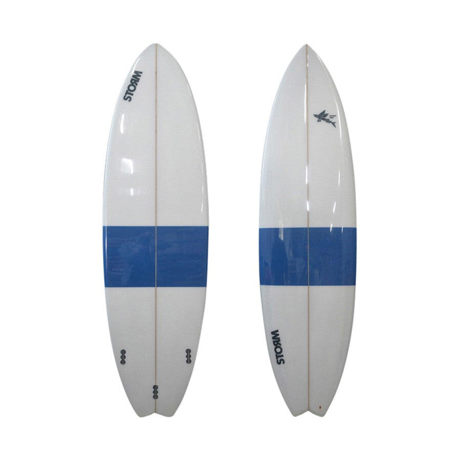 STORM STORM - Prancha de Surf - Flying Fish - Modelo D1 - 6'10 - Azul / Branco