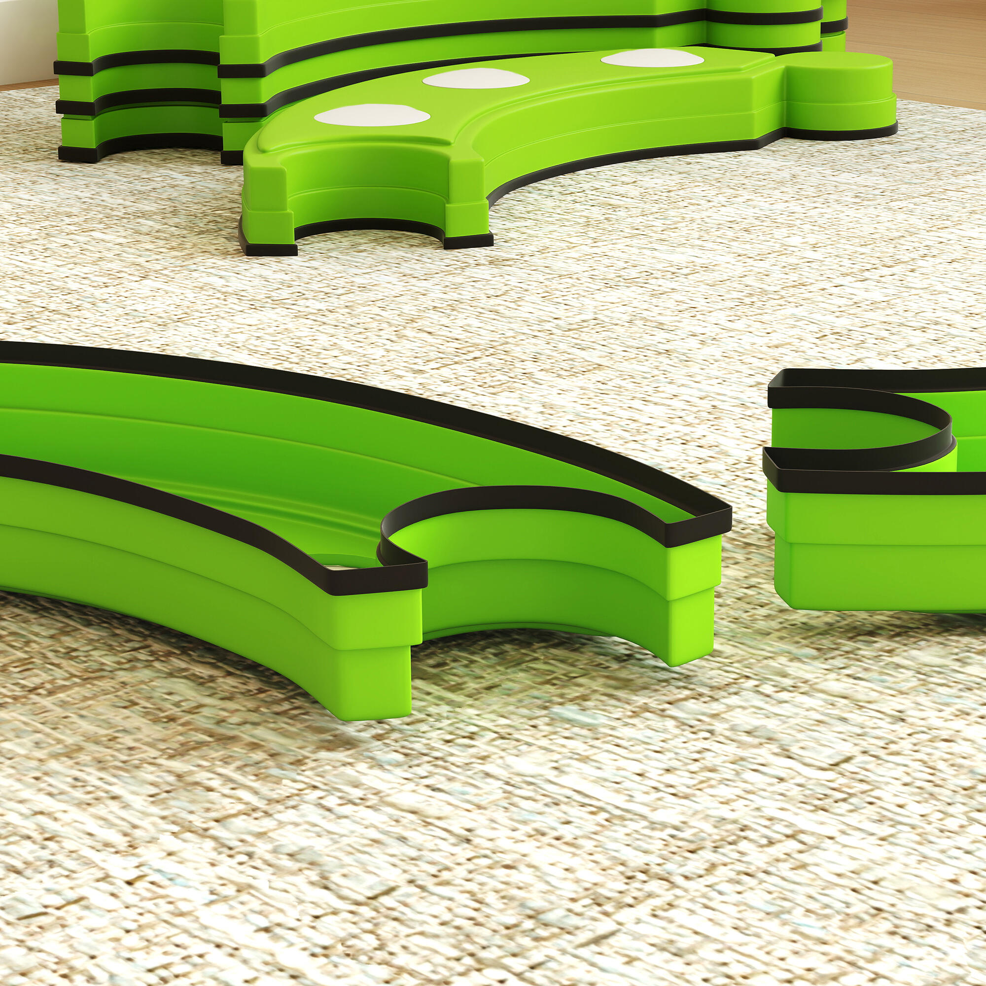 Viga de Equilibrio AIYAPLAY 101x101x7 cm Verde 5/5