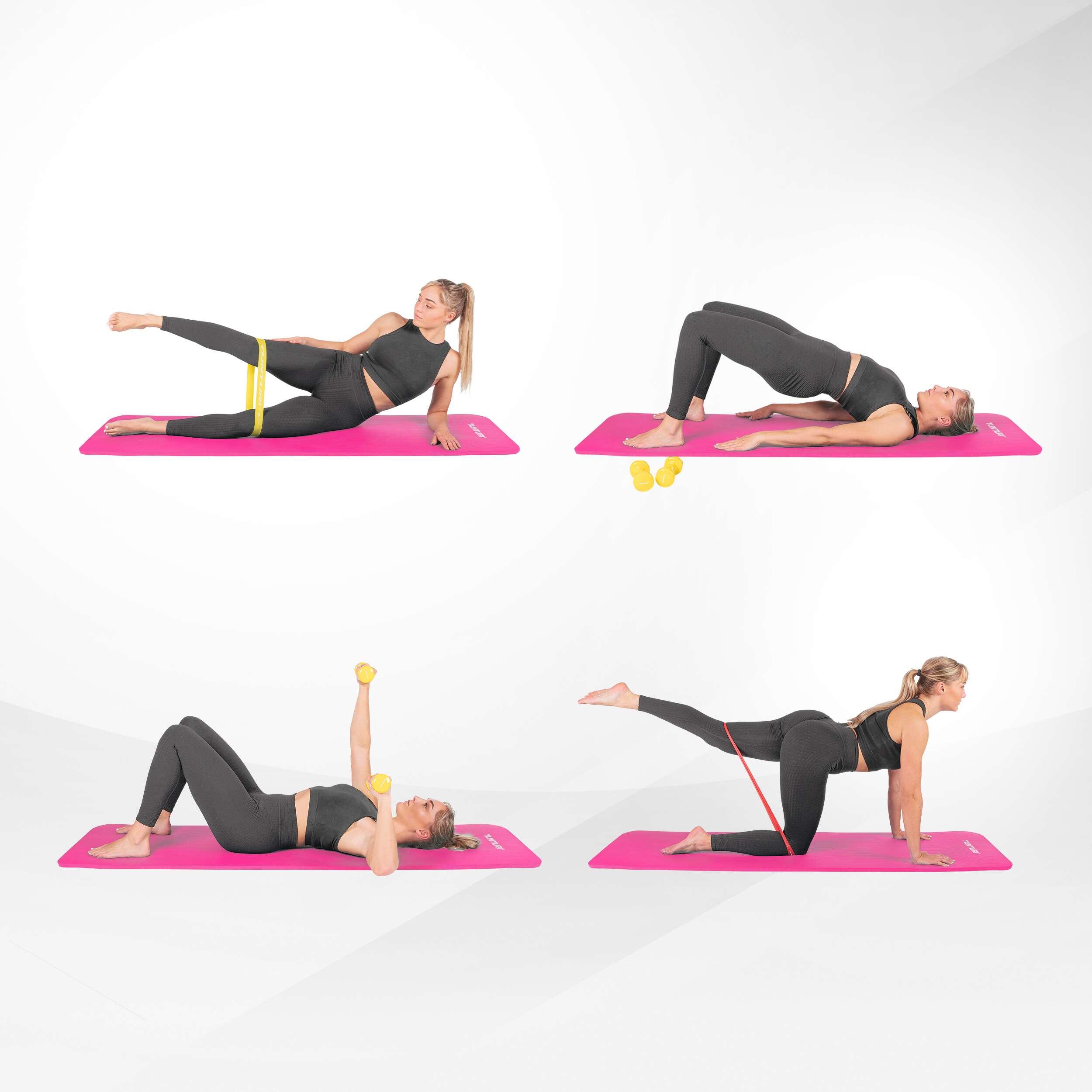 VLFit Opvouwbare yogamat voor op reis, 6 mm dikke oefenmat voor yoga, pilates, training, sportschool, fitness, draagbare antislip opvouwbare campingmat (blauw