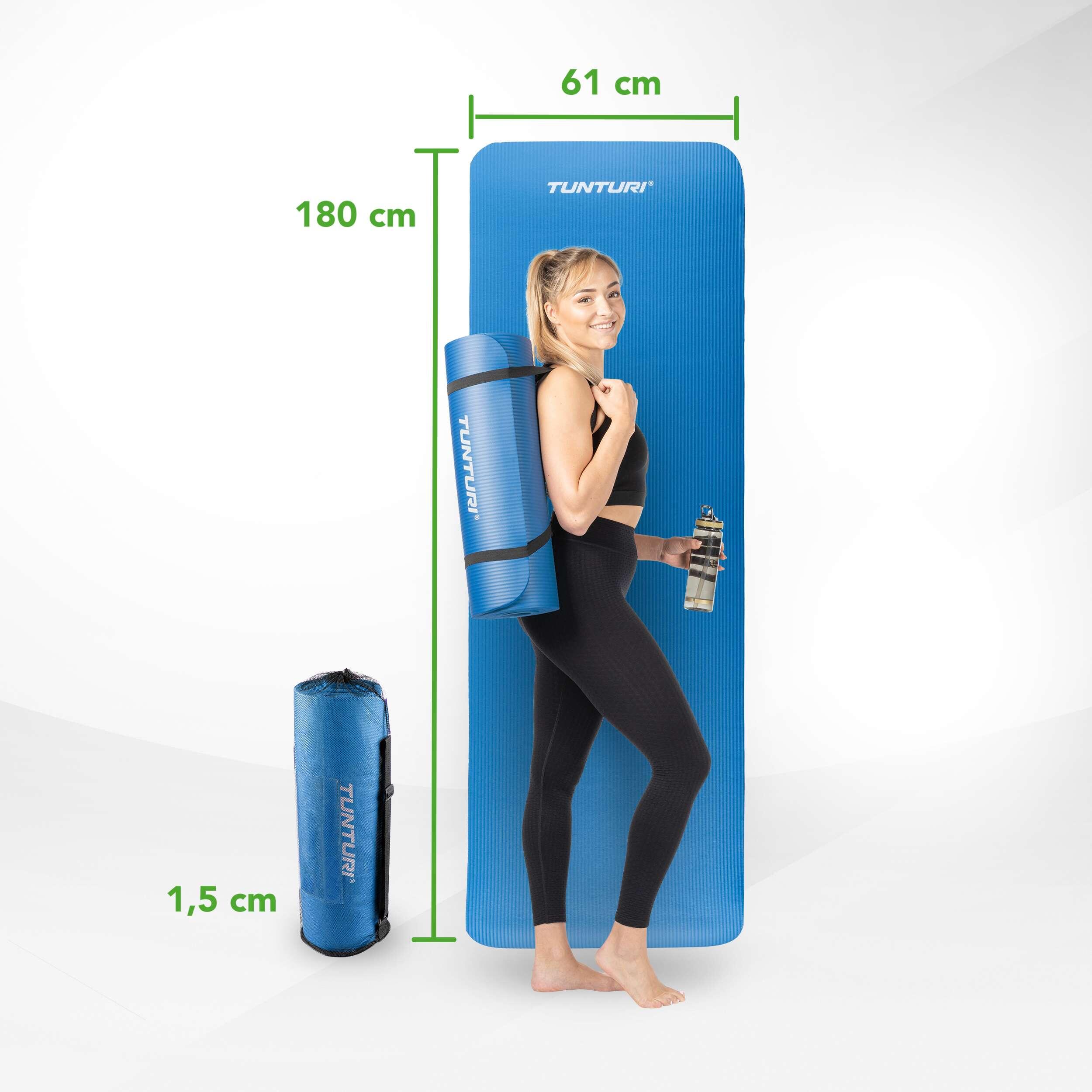 Esterilla de fitness - 180 x 60 x 1,5 cm - Con bolsa de transporte 7/8