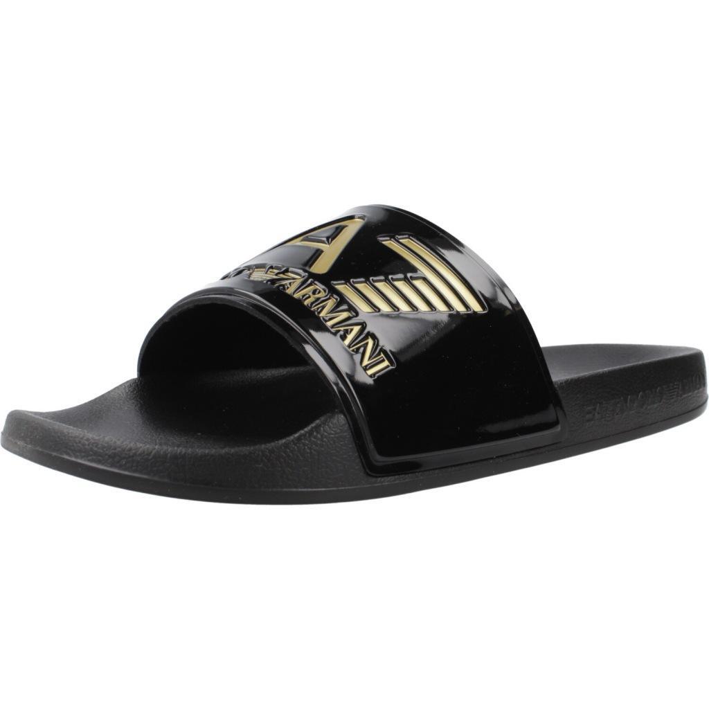 EA7 Water Sports Men's Black/Gold Slides