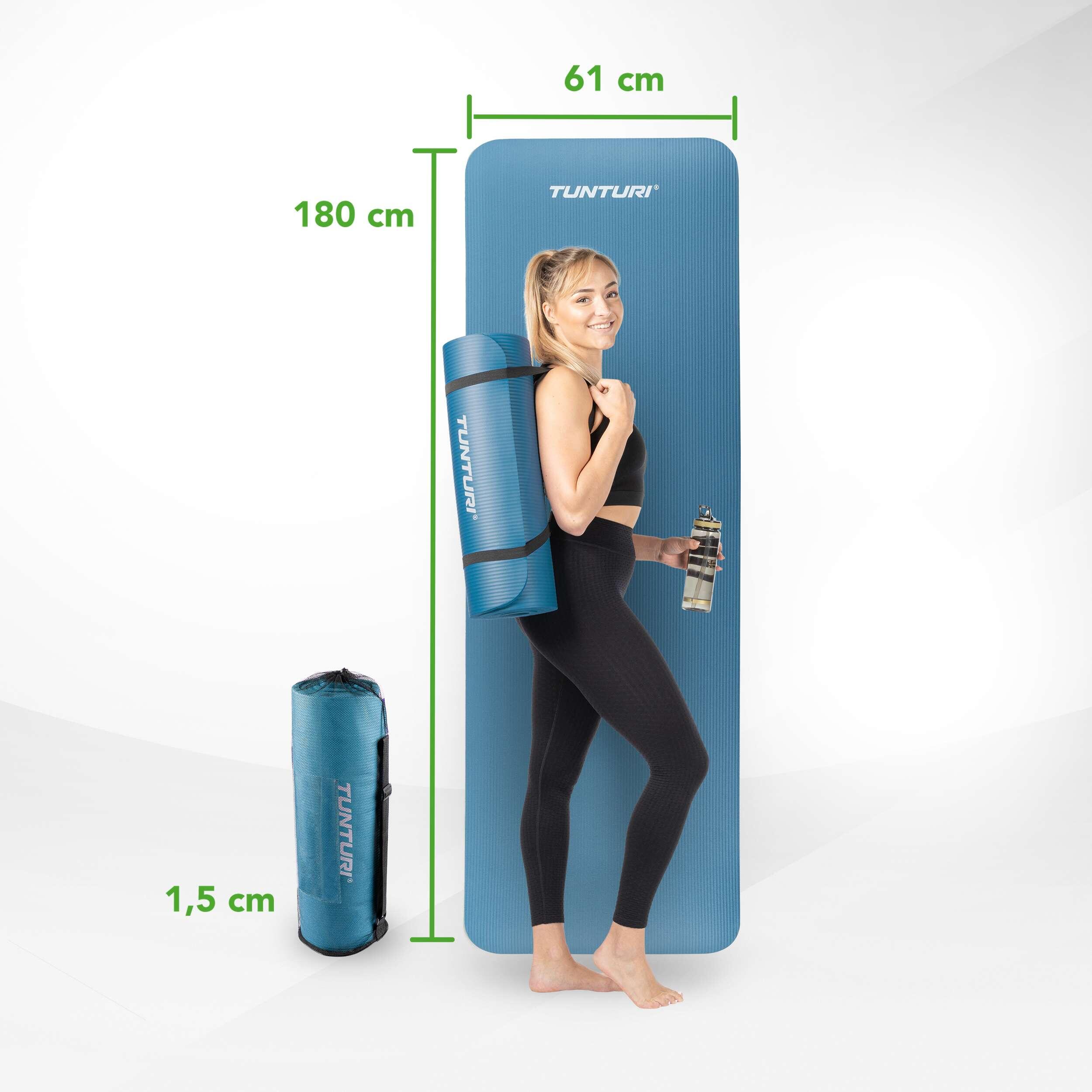 XXL yogamat, pilatesmat, gymnastiekmat, fitnessmat, fitnessmat met draagriem, ftalaatvrij, SGS-getest, van NBR 205 x 130 x 1,5 cm dik, verschillende maten XXL yogamat, pilatesmat, gymnastiekmat, fitnessmat, fitnessmat met draagriem, ftalaatvrij, SGS-getest, van NBR 205 x 130 x 1,5 cm dik, verschillende maten