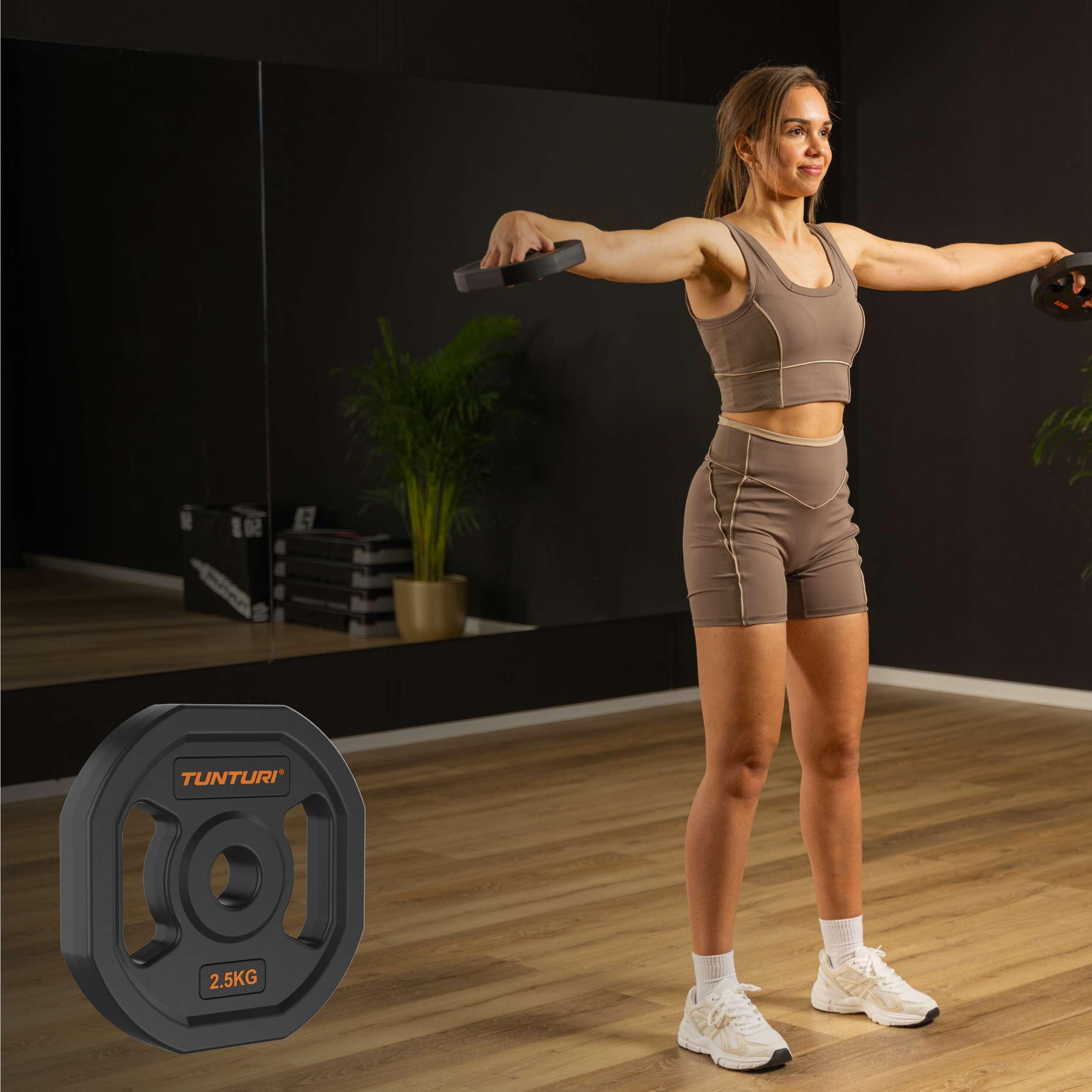 Set pesi 20kg - Gomma - 6 dischi - Set manubri 2/7