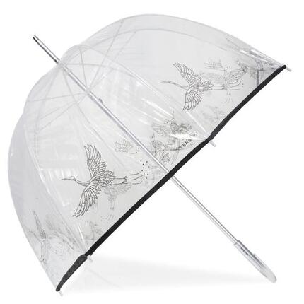 Parapluie canne, cloche transparente, résistance au vent, manuelle