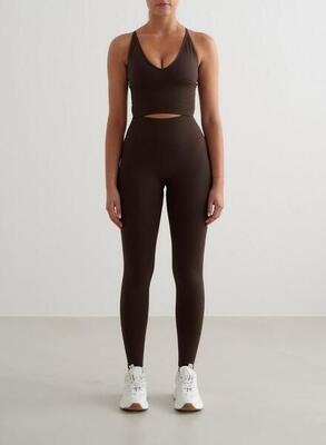 Donna Yoga Leggings Senza Cuciture Beige