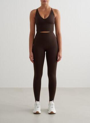 Femme Leggings Petite Sans Couture Noir