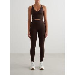 Femme Yoga Leggings Sans Couture Beige