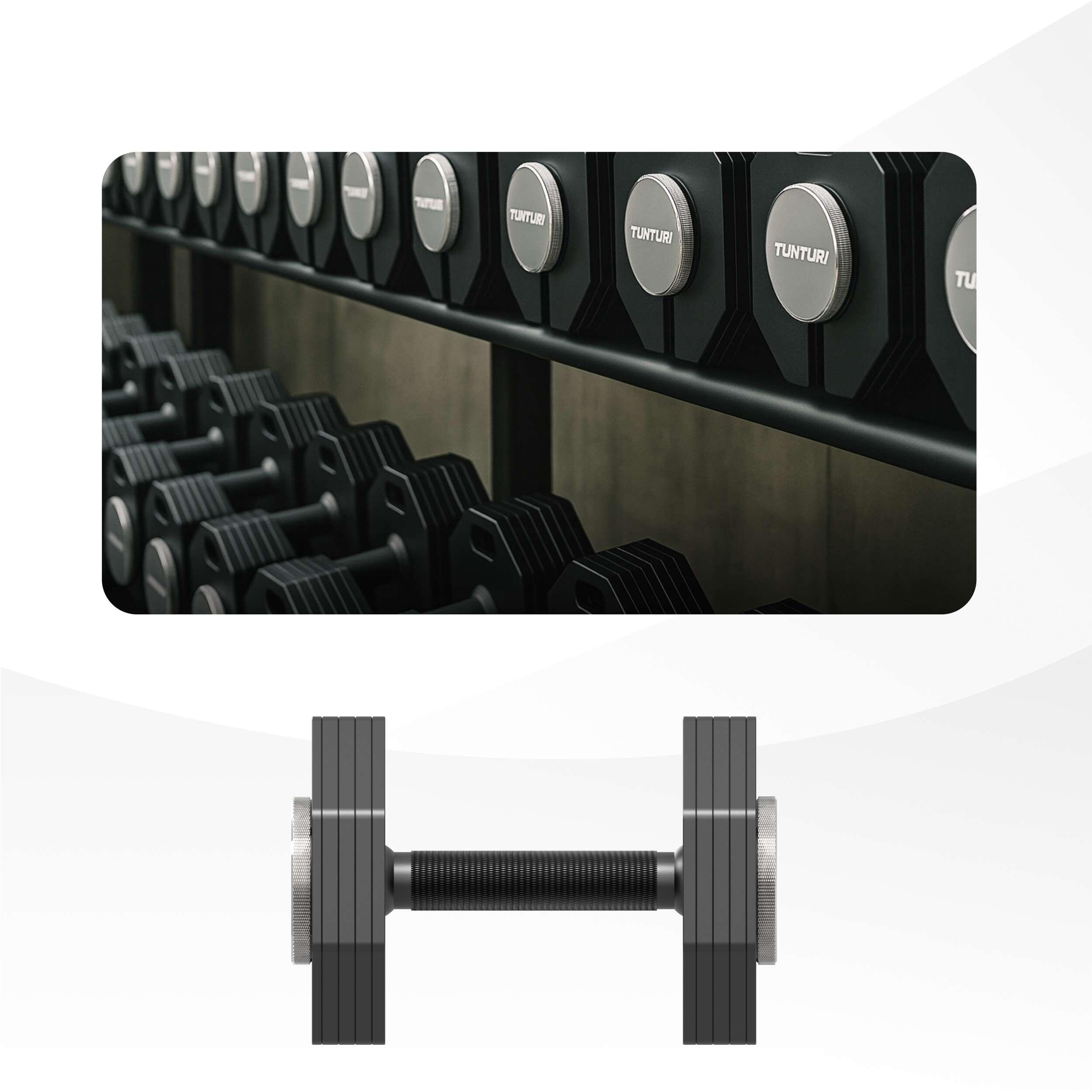 Manubrio regolabile – 20kg - Rapid series – 9 manubri in uno 6/7