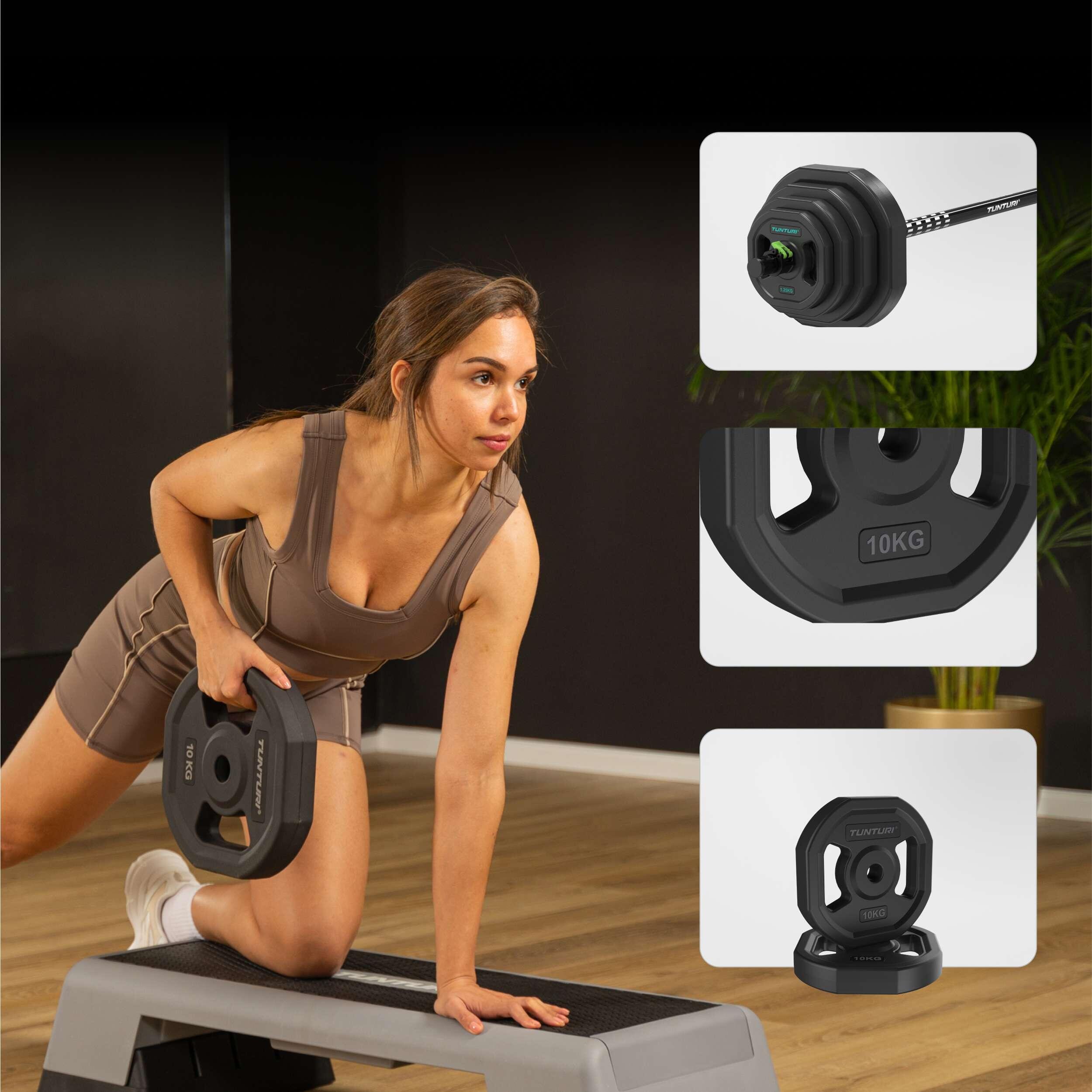 Kit de Mancuernas 10kg Metal Con Tpu-Coating Tunturi 3/7
