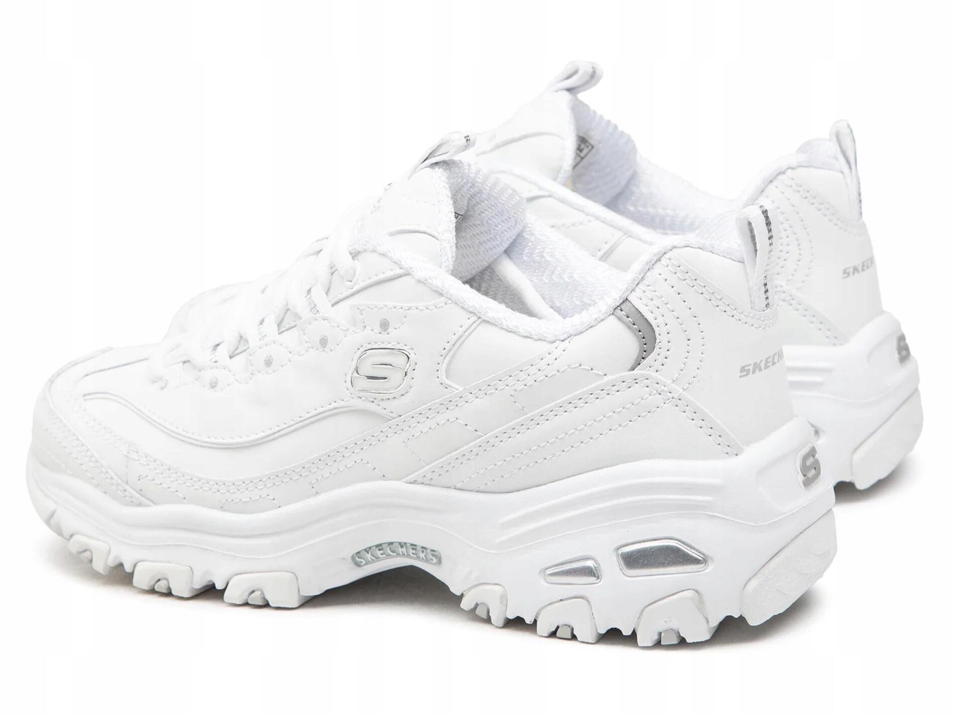Buty damskie Skechers D'LITES 11949-WSL białe sneakersy sportowe skóra 35,5 4/6