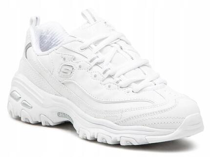 Buty damskie Skechers D'LITES 11949-WSL białe sneakersy sportowe skóra 39,5