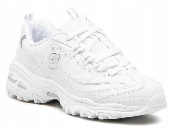 Buty damskie Skechers D'LITES 11949-WSL białe sneakersy sportowe skóra 39,5