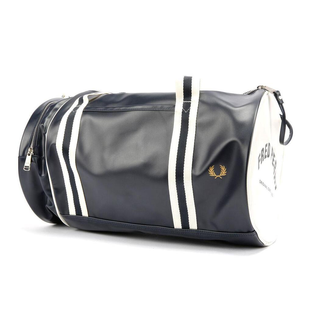 Fred Perry Classic Barrel Polyester Navy/Ecru Cross Bag
