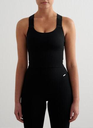 Damen Sport-BH Starker Halt Gerippt Nahtlos Bralette Weiß