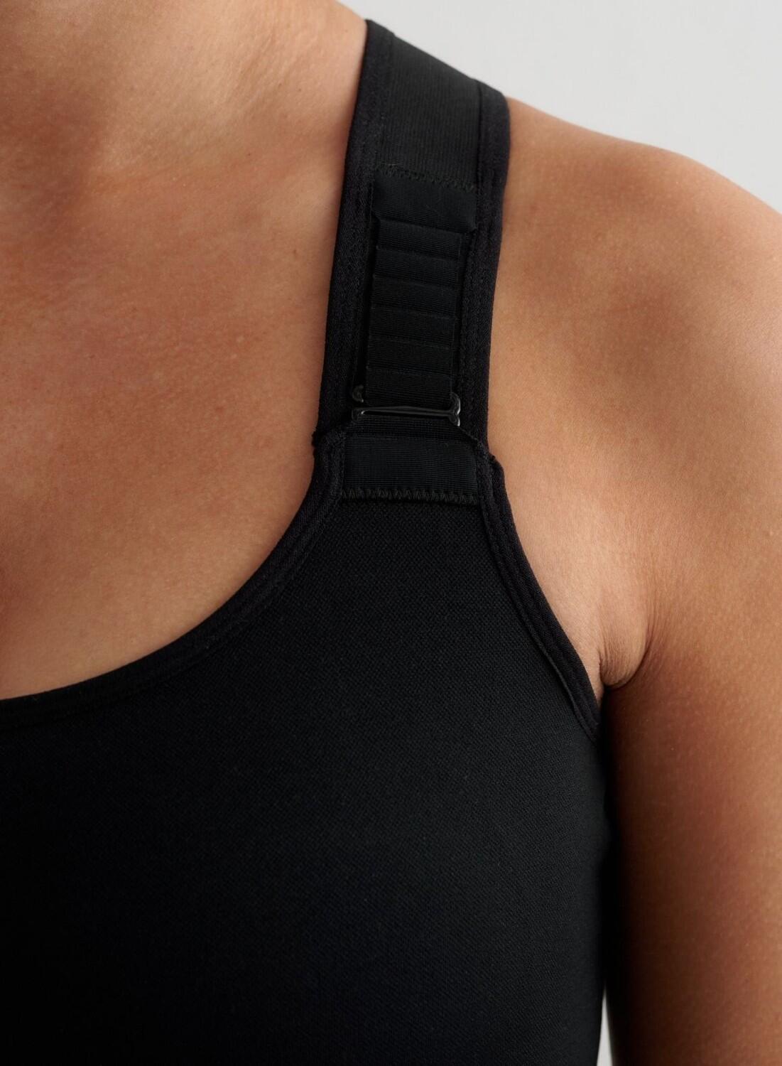 Femme Soutien-gorge de sport Maintien Élevé Sans Couture Bralette Noir 6/6
