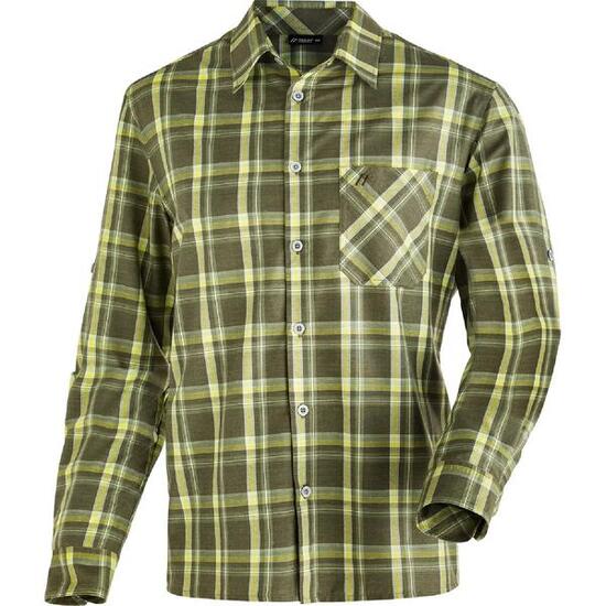 Langarmhemd Claas Wandern/Outdoor/Trekking Herren hot chilli/strong blue Ohne