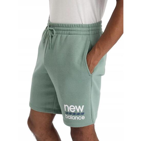 SPODENKI SZORTY męskie NEW BALANCE MS51940DKJ dresowe bawełniane zielone M