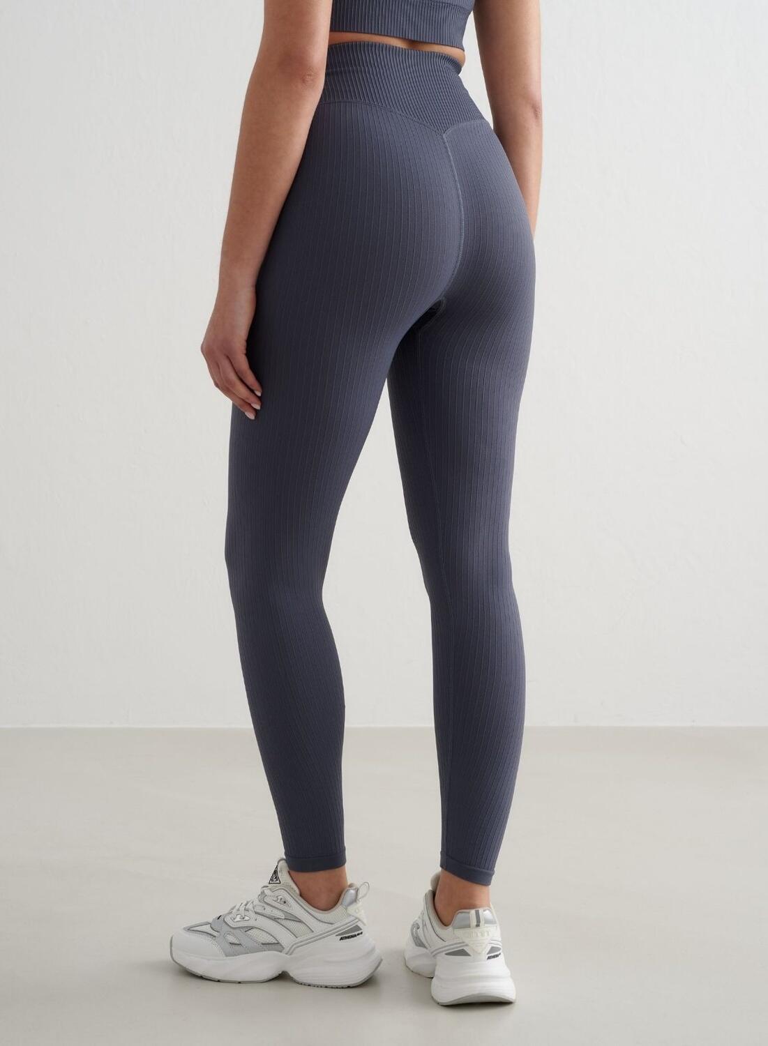 Dames Legging Geribbelde Naadloos Leiblauw 4/6