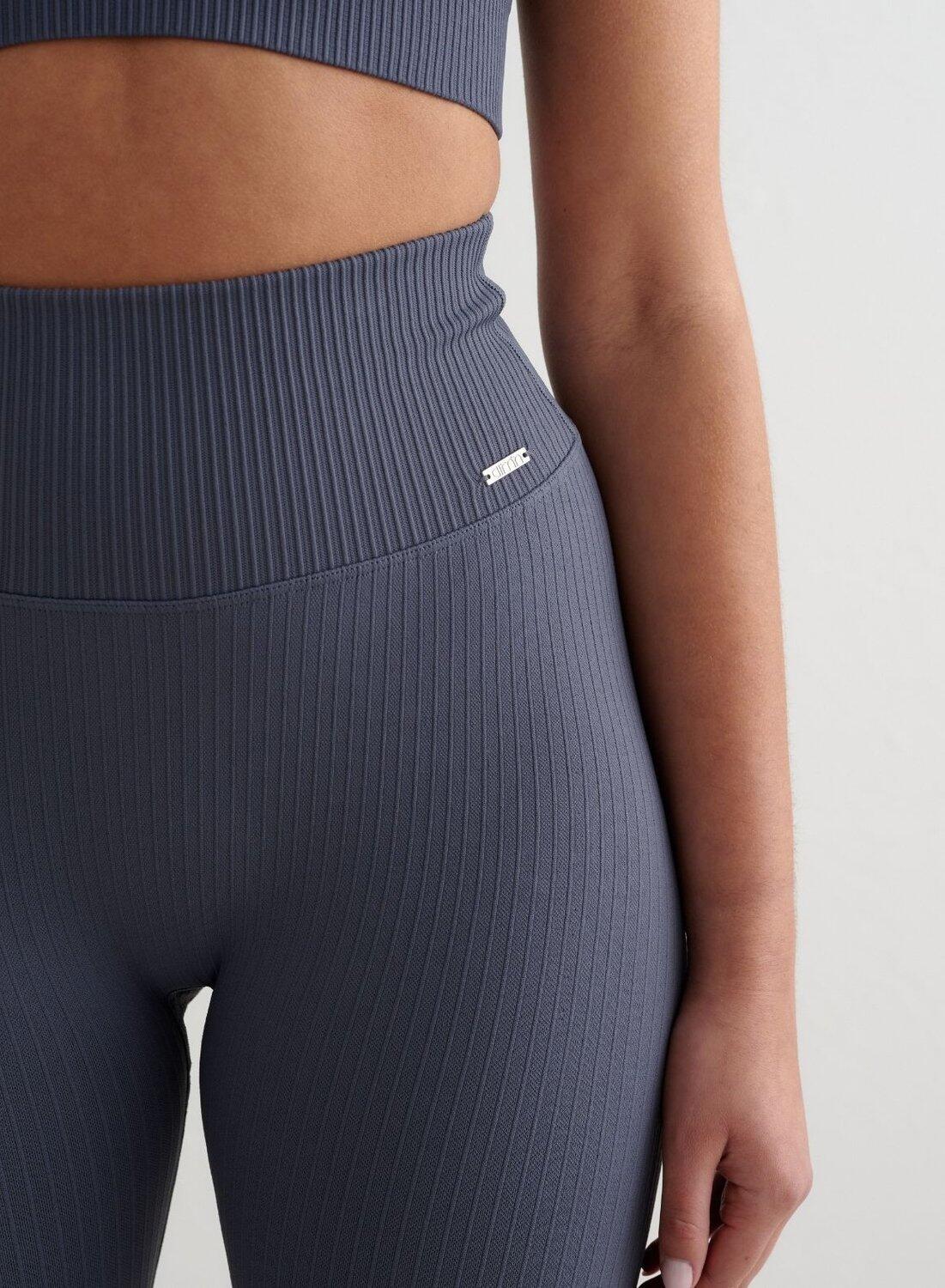 Dames Legging Geribbelde Naadloos Leiblauw 6/6