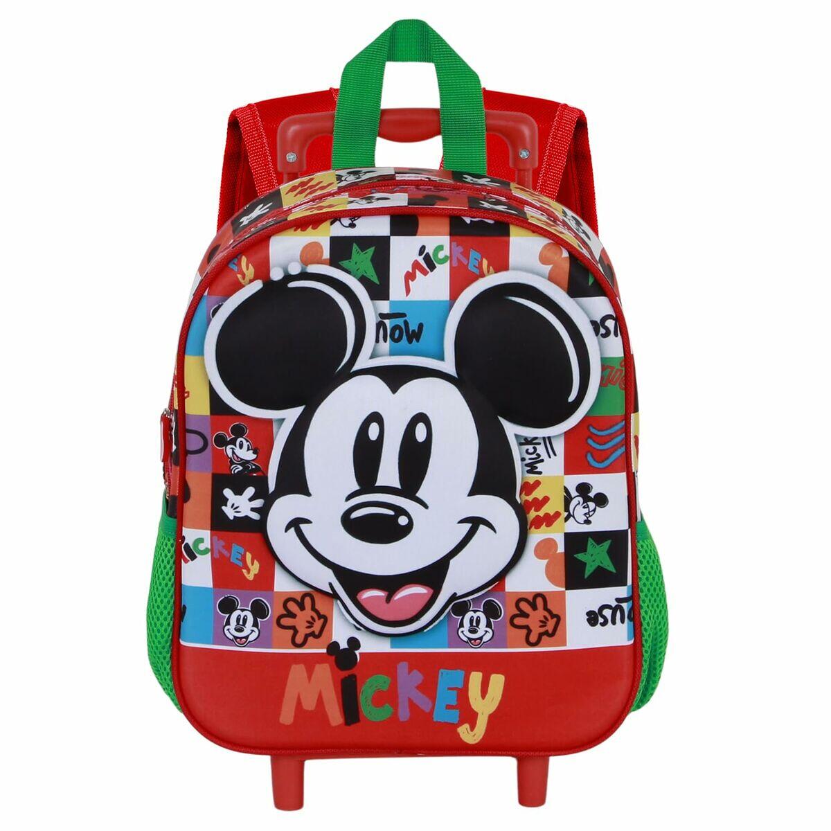 Mochila Escolar con Ruedas DISNEY Mood Rojo 3/5